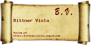 Bittner Viola névjegykártya
